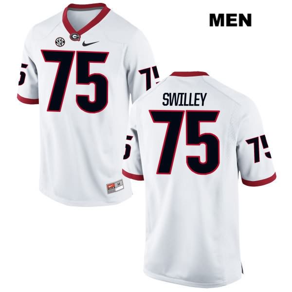 Georgia Bulldogs Men's Thomas Swilley #75 NCAA Authentic White Nike Stitched College Football Jersey EWN8556OJ